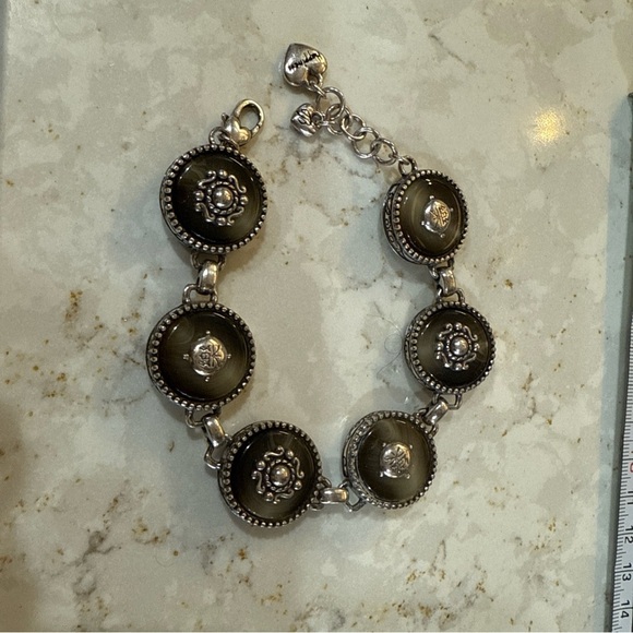 Beautiful BRIGHTON Ladies Large Round Link OrnateBracelet 7”